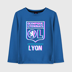 Детский лонгслив Lyon FC в стиле Glitch