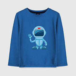 Лонгслив хлопковый детский Blue Spaceman, цвет: синий