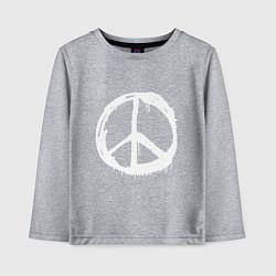 Лонгслив хлопковый детский Pacific symbol white, цвет: меланж