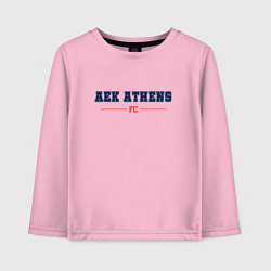 Лонгслив хлопковый детский AEK Athens FC Classic, цвет: светло-розовый