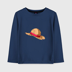 Лонгслив хлопковый детский LUFFY HAT, цвет: тёмно-синий