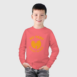 Лонгслив хлопковый детский Protect Ya Neck Wu-Tang, цвет: коралловый — фото 2