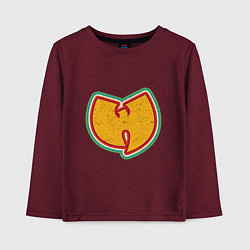 Лонгслив хлопковый детский Wu-Tang Colors, цвет: меланж-бордовый