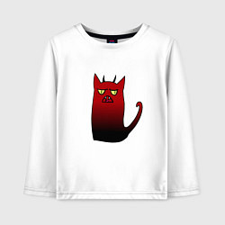 Лонгслив хлопковый детский Чертикот, цвет: белый