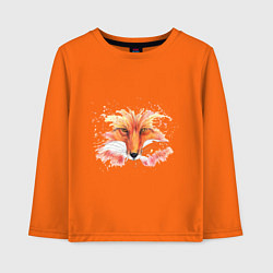 Лонгслив хлопковый детский Charming fox, цвет: оранжевый