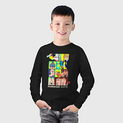 Лонгслив хлопковый детский Человек-бензопила art, цвет: черный — фото 2
