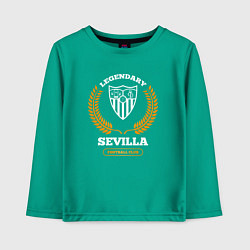 Детский лонгслив Лого Sevilla и надпись legendary football club