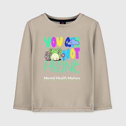 Детский лонгслив Mental health matters with a frog