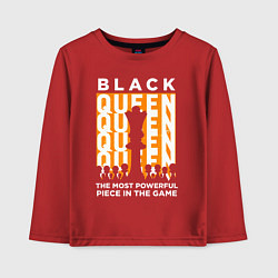 Лонгслив хлопковый детский Черная королева самая сильная фигура, цвет: красный