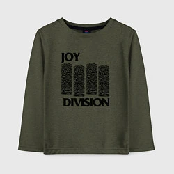 Лонгслив хлопковый детский Joy Division - rock, цвет: меланж-хаки