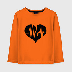 Детский лонгслив Кардиограмма сердца