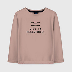 Лонгслив хлопковый детский Viva la resistance, цвет: пыльно-розовый
