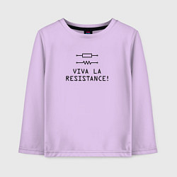 Лонгслив хлопковый детский Viva la resistance, цвет: лаванда