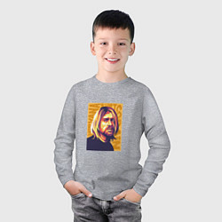 Лонгслив хлопковый детский Nirvana - Cobain, цвет: меланж — фото 2