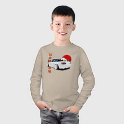 Лонгслив хлопковый детский Honda s2000 Roadster Tuning Car, цвет: миндальный — фото 2