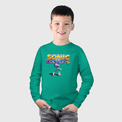Лонгслив хлопковый детский Sonic colors - Hedgehog, цвет: зеленый — фото 2