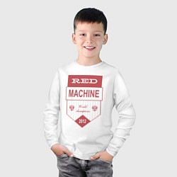 Лонгслив хлопковый детский Red machine Russia, цвет: белый — фото 2
