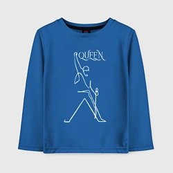 Лонгслив хлопковый детский Queen- Фредди и микрофон, цвет: синий