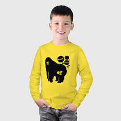 Лонгслив хлопковый детский Banana pook, цвет: желтый — фото 2