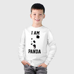 Лонгслив хлопковый детский Я - панда, цвет: белый — фото 2