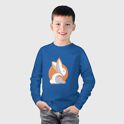 Лонгслив хлопковый детский Orange Rabbit, цвет: синий — фото 2