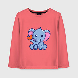 Детский лонгслив Love Elephant