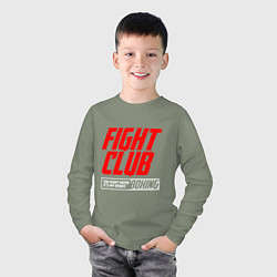 Лонгслив хлопковый детский Fight club boxing, цвет: авокадо — фото 2
