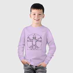 Лонгслив хлопковый детский Vitruvian Bender, цвет: лаванда — фото 2
