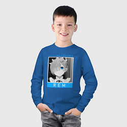 Лонгслив хлопковый детский Рем - Re: Zero - С нуля, цвет: синий — фото 2
