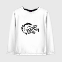 Лонгслив хлопковый детский Орущий опоссум, цвет: белый