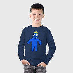 Лонгслив хлопковый детский Синий из Роблокс, цвет: тёмно-синий — фото 2