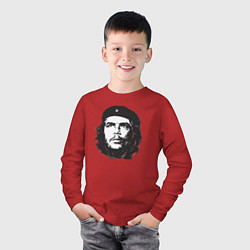 Лонгслив хлопковый детский Че Гевара - рисунок, цвет: красный — фото 2