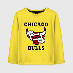 Лонгслив хлопковый детский Chicago Bulls SWAG цвета желтый — фото 1