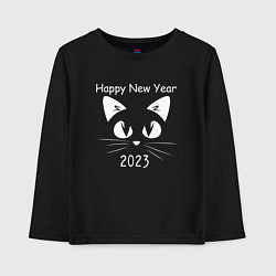 Детский лонгслив С новым 2023 годом котик