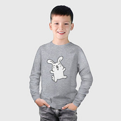Лонгслив хлопковый детский Happy Bunny, цвет: меланж — фото 2