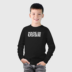 Лонгслив хлопковый детский Сделан в СССР, цвет: черный — фото 2
