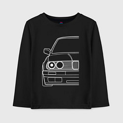 Лонгслив хлопковый детский BMW 3-й серии E30, цвет: черный