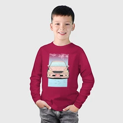 Лонгслив хлопковый детский Toyota Altezza stance, цвет: маджента — фото 2