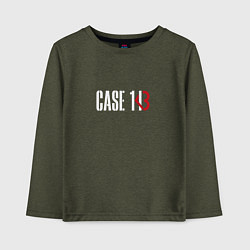 Лонгслив хлопковый детский Case 143, цвет: меланж-хаки