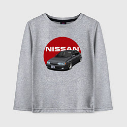 Лонгслив хлопковый детский Nissan B-14, цвет: меланж