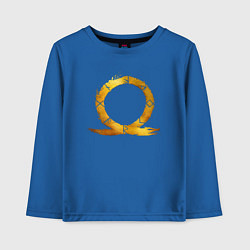 Лонгслив хлопковый детский Golden logo GoW Ragnarok, цвет: синий