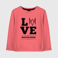 Лонгслив хлопковый детский Watch Dogs love classic, цвет: коралловый