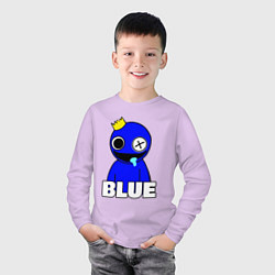 Лонгслив хлопковый детский Радужные друзья улыбчивый Синий, цвет: лаванда — фото 2