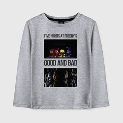 Лонгслив хлопковый детский Freddy good and bad, цвет: меланж