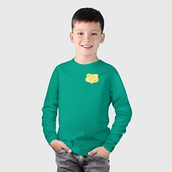 Лонгслив хлопковый детский Bitcoin Police, цвет: зеленый — фото 2