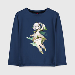 Лонгслив хлопковый детский Нахида - Genshin Impact, цвет: тёмно-синий