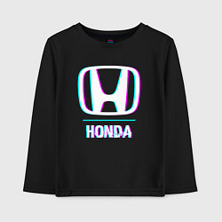Детский лонгслив Значок Honda в стиле glitch