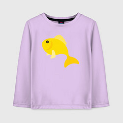 Лонгслив хлопковый детский Золoтая рыбка, цвет: лаванда