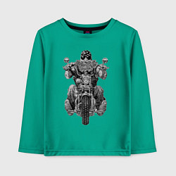 Лонгслив хлопковый детский Ride biker, цвет: зеленый
