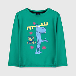 Лонгслив хлопковый детский Lumpy, цвет: зеленый